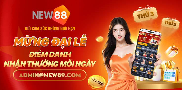 Điểm danh nhận thưởng mỗi ngày tại New88